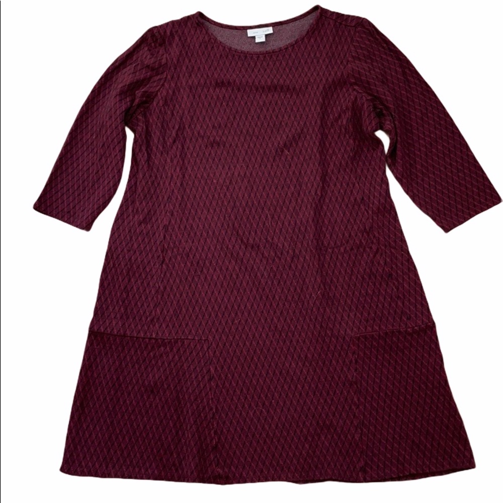 J. Jill PONTE Dress Red Checked Size Small